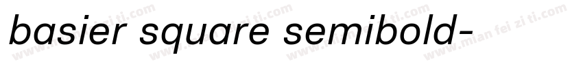 basier square semibold字体转换
